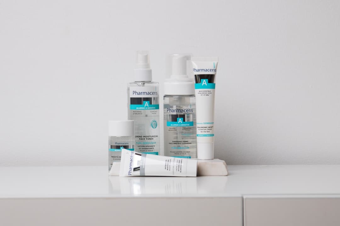 white and blue tube bottle. Cover image for: AI Medical Scribe for Dermatology Practices.