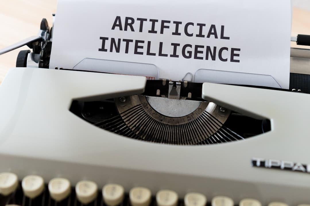 white and black typewriter with white printer paper. Cover image for: How Large Language Models Are Transforming Medical Documentation.