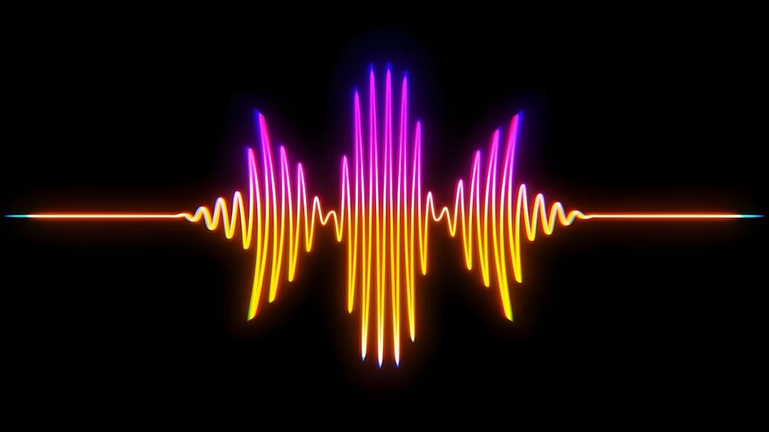 A colorful sound wave on a black background. Cover image for: How to Reduce After-Hours Charting With AI Medical Transcription.