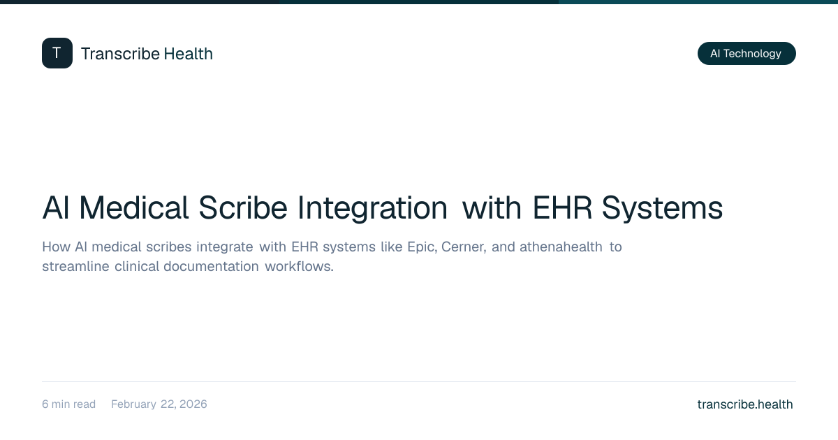 AI Medical Scribe Integration with EHR Systems | Transcribe Health Blog