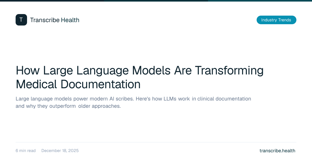 How Large Language Models Are Transforming Medical Documentation ...
